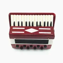 1:12 кукольный домик деревянный аккордеон миниатюрная обучающая коллекция музыкальный инструмент аксессуар креативный подарок детская игрушка
