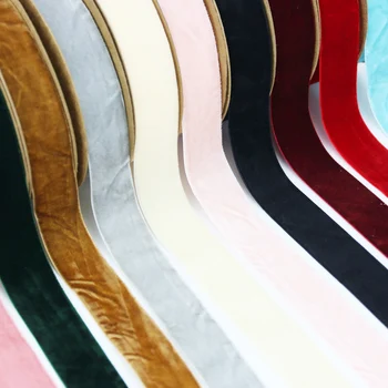 

10mm and 25mm Flexible one-sided flocking tape for home textile garment handicraft bow material velvet tape