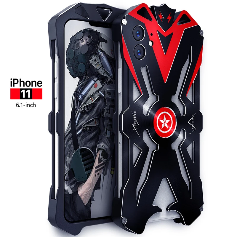 Для Apple iPhone 11 Pro Max роскошный прочный защитный металлический алюминиевый бампер противоударный чехол Coques Etuis Funda
