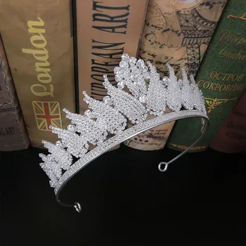 

FORSEVEN Shining Crystal Princess Pageant Diadem Tiaras and Crowns Headbands for Women Bride Noiva Bridal Wedding Hair Ornaments