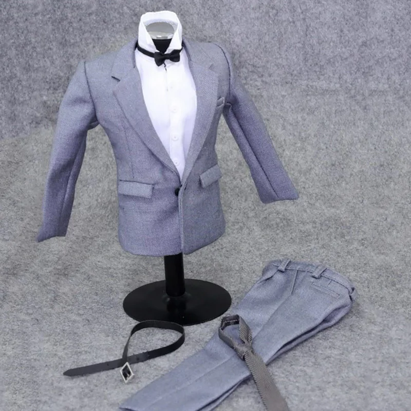 1/6 Scale KHAKI Color Suit Full set w/ Tie and Bow Tie for 12" Male Figure Doll 