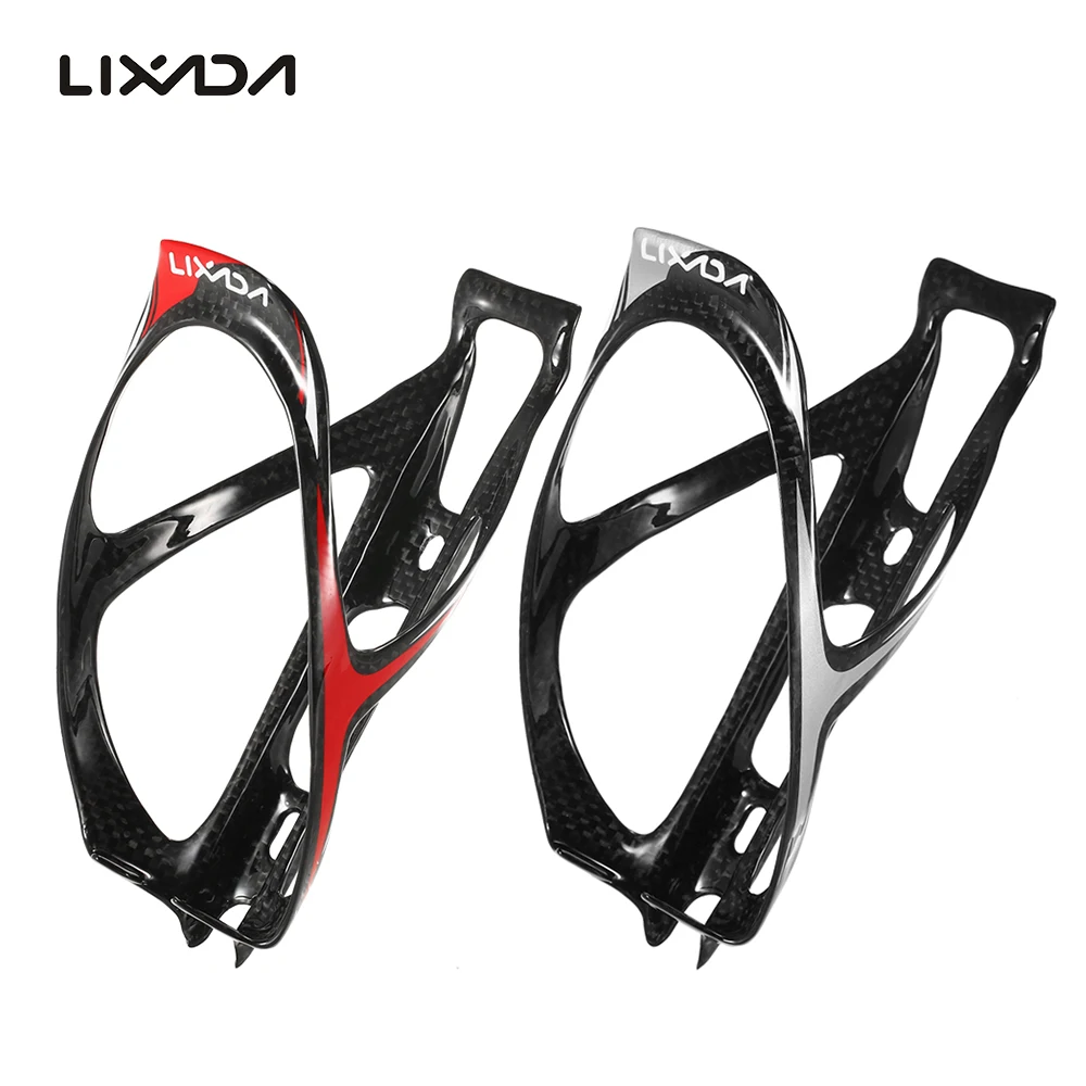 Lixada 2 шт. MTB держатель для бутылки с водой, держатель для бутылки с водой, держатель для бутылки из углеродного волокна, клетка для бутылки с водой, дорожная 15*7,4*7,4 см