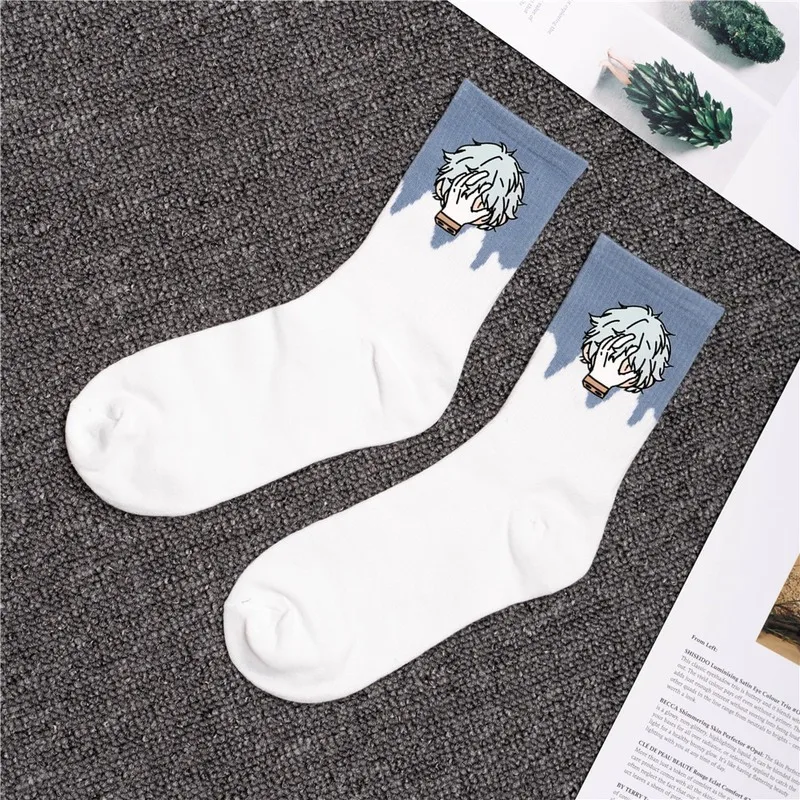 My Hero Academia Crew Man Socks Anime Men Sock Casual Cotton Sox Standard Japanese Autumn Winter Classic Adult Calcetines Hombre