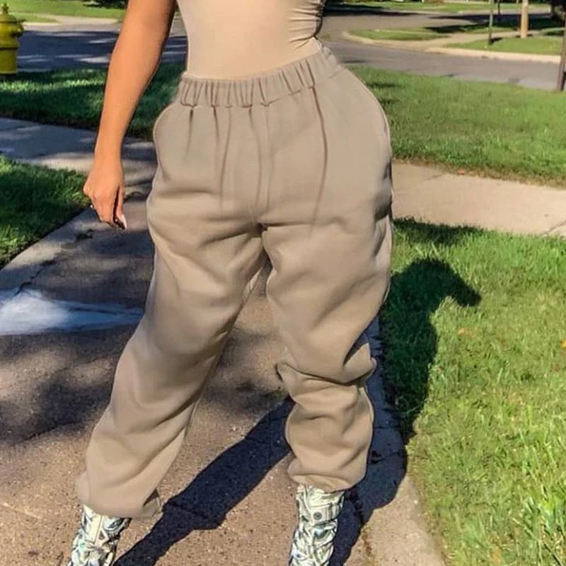  Rockmore Harajuku Joggers Wide Leg SweatPants Women Trousers Plus Size High Waist Pants Streetwear 