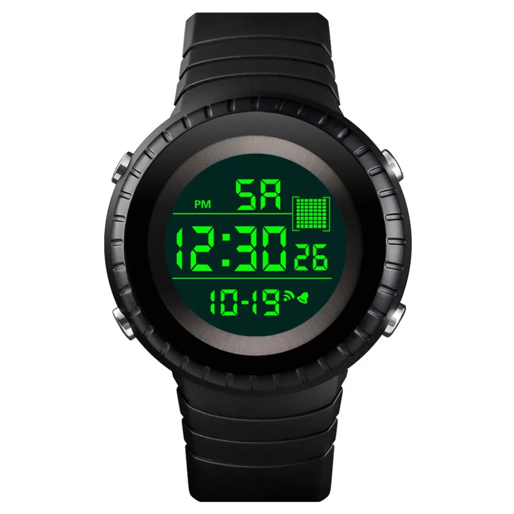 Relogio часы reloj мужские модные часы для мальчиков водонепроницаемые ЖК-цифровые часы с секундомером и датой Резиновые Спортивные наручные часы водонепроницаемые Q7