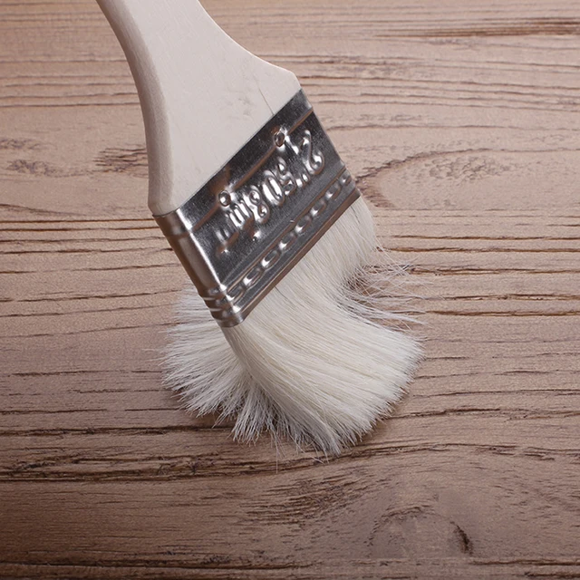 1 Db Élelmiszer -Minőségű Hőálló Barbecue Kefeolaj -Krém Bbq Gyapjúkefe Kemping Sütés Sütőverek Tészta Főző Szerszámok Fa Fogantyú - Image 5