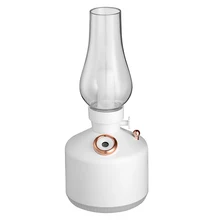 

USB Rechargeable Retro Kerosene Lamp Air Humidifier with LED Light Aromatherapy Diffuser Wireless Mist Maker bedroom humidifier
