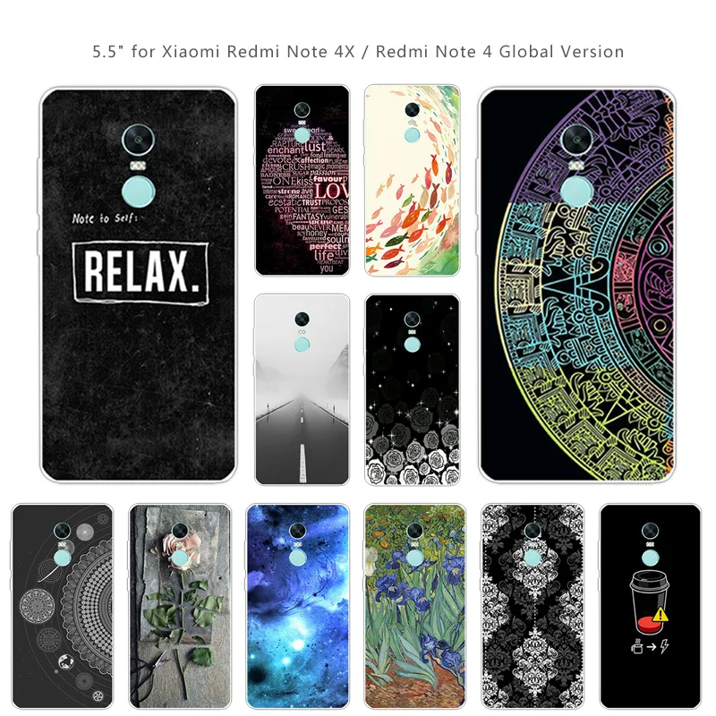 For Xiaomi redmi note 4x Case Soft Phone Marbles Back Cover for Redmi Note Luxury Fundas Coque TPU 4X 4 X |