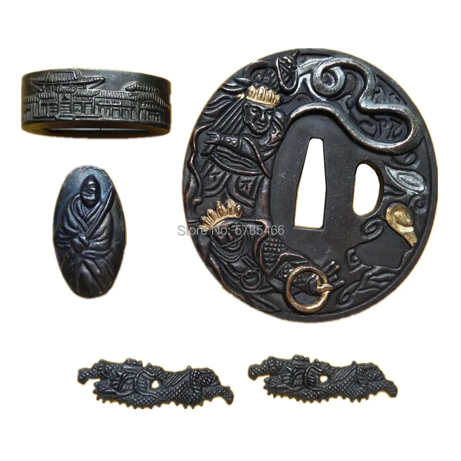 Комплект из сплава Tsuba Guard для японского самурайского меча катаны фитинги