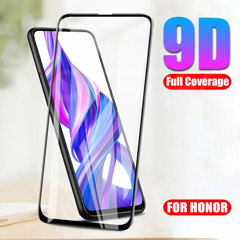 9D vidrio templado en La para Huawei Honor 9X 9A 9C 9S X10 pantalla cristal Protector Honor 8X 8A 8C 8S 20S 30S 9i 10i 20i película de vidrio