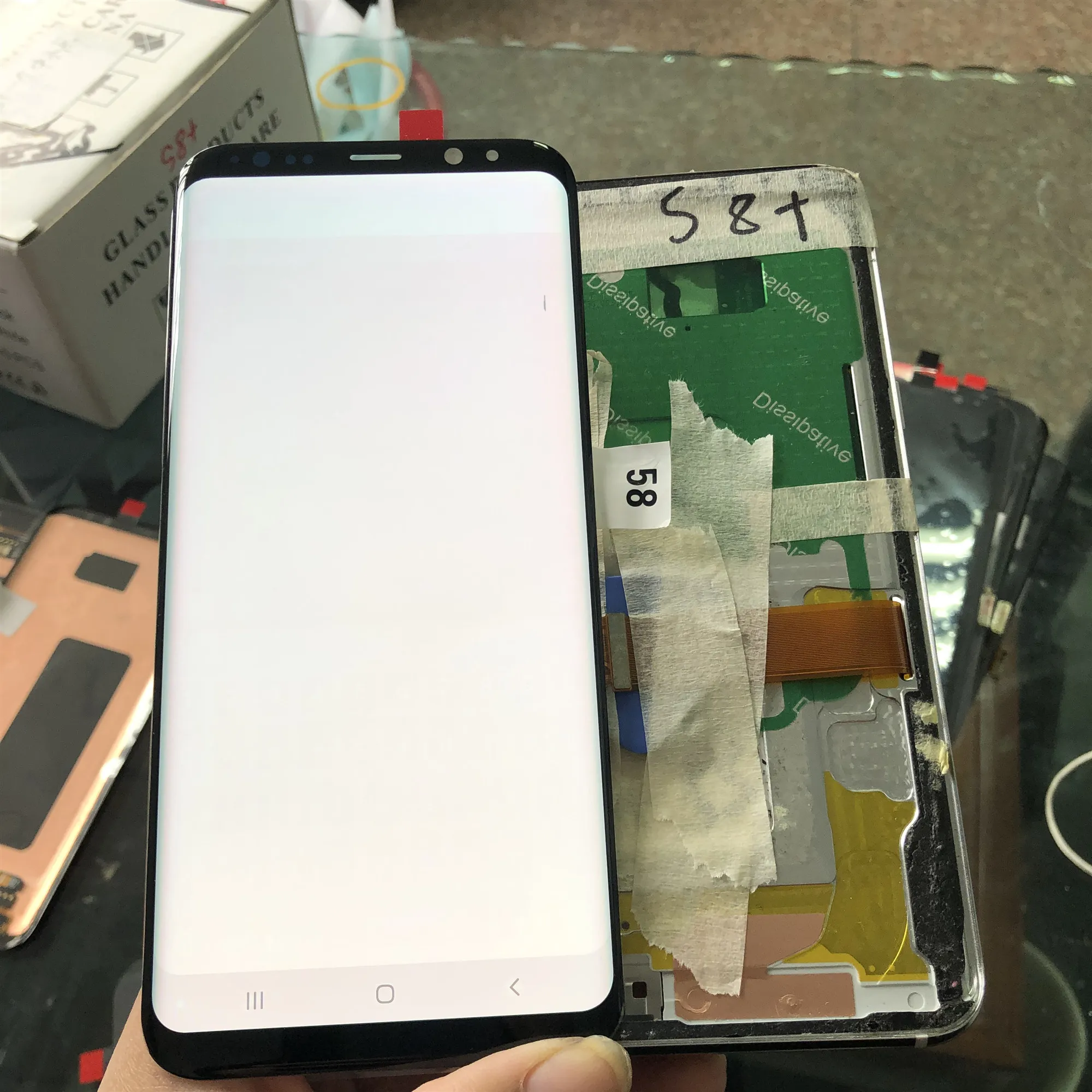

Original LCD For samsung S8 plus G955 G955F G955FD G955F G955 touch screen components with dead pixels&Burn-Shadows with frame