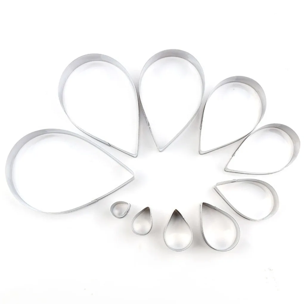 

10Pcs Petal Drop Rose Cutting Die Cutters Bread Making Baking Mould Fondant Mold Biscuit Craft DIY Family