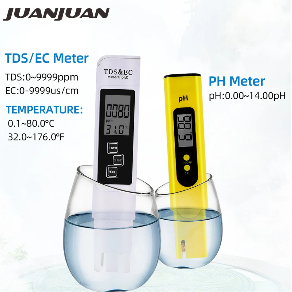 Digital Lcd Ph Meter Ec Tds Pen Of Tester Protable Water Purity Ppm Filter Hydroponic Aquarium Pool Monitor 40 Off Ph Meters Aliexpress