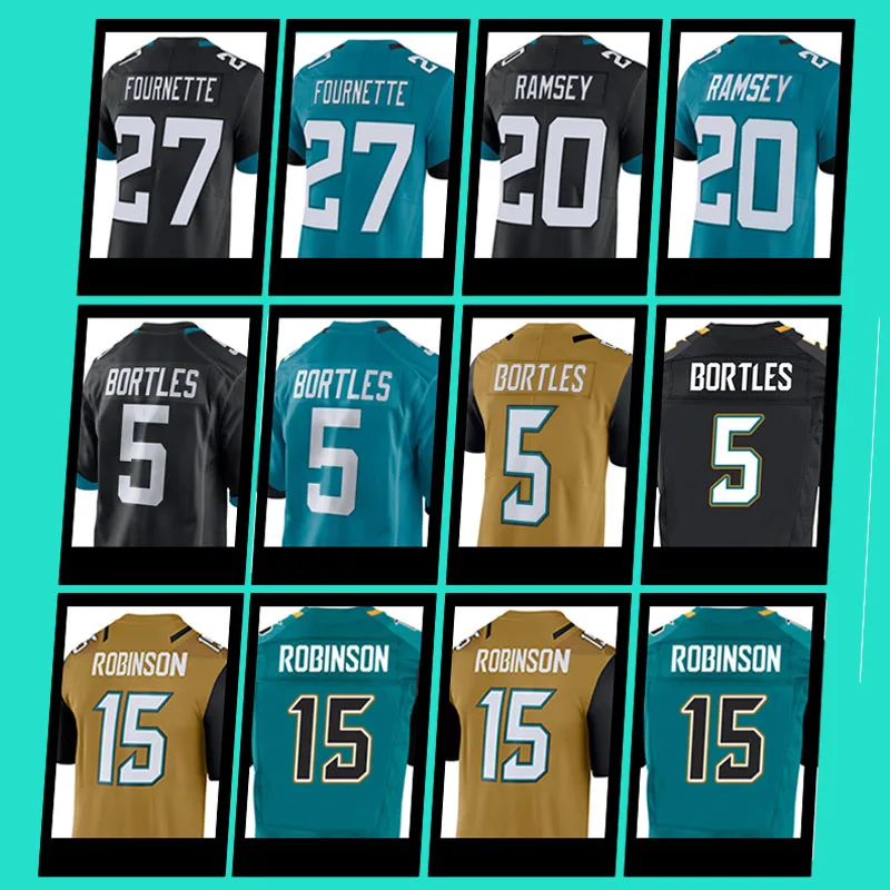 27 Leonard Fournette 20 Jalen Ramsey 84 Keelan Cole JERSEY 5 Blake Bortles сшитые логотипы майки