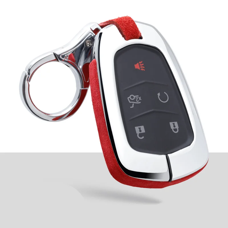A-red keychain1 Чехол для ключей автомобиля, защитный чехол для Cadillac ATS-L XTS XT5 CTS CT6 ATS 28T SRX Escalade защита для ключей - Название цвета: A-red keychain1