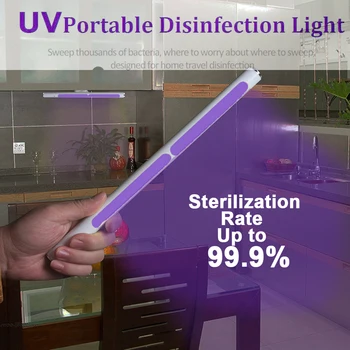 

NEW Portable UV Sterilizer UV Germicidal Sanitizer Disinfectant UVC Lamp Sterilizer Rechargeable Ultraviolet Desinfection Lamp