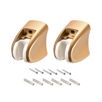 

uxcell Shower Head Holder Adjustable ABS Wall Mount Handheld Shower Bracket Gold Tone 3Pcs