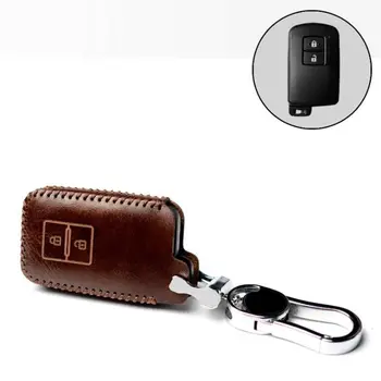 

2/3/4 Button Genuine Leather Key Fob Shell Cover Case For Toyota Camry Corolla Avalon Rav4 Land Cruiser Car Remote Key Holder