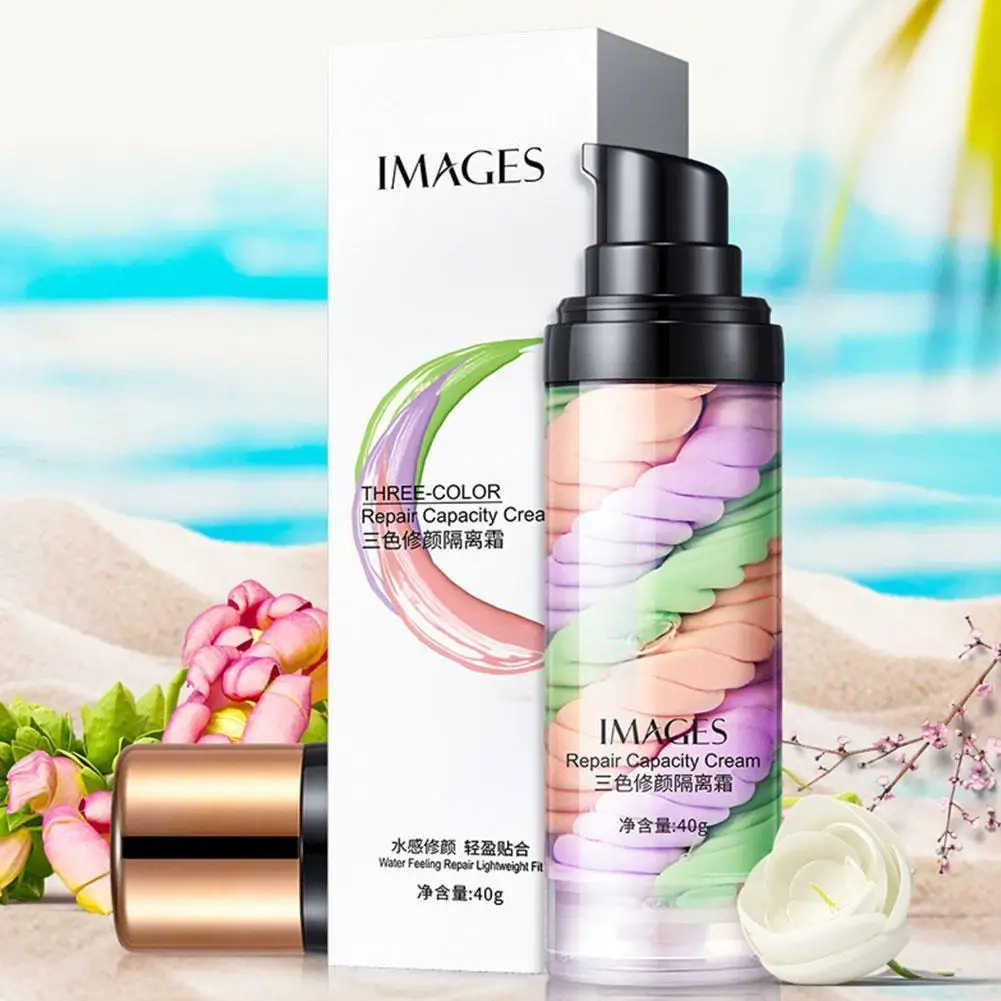 

2020 Sun-proof Primer Repair Pre-milk Tri-Color Isolation Cream Makeup Cream Base Concealer B4U1