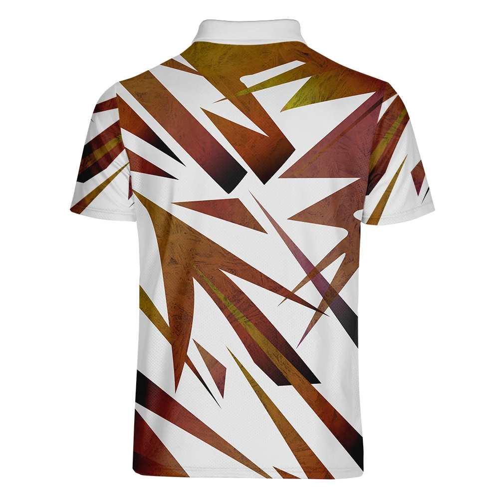WAMNI 3D рубашка поло спортивная свободная полосатая теннисная Повседневная 3D печать забавная Мужская Уличная Геометрическая быстросохнущая футболка поло