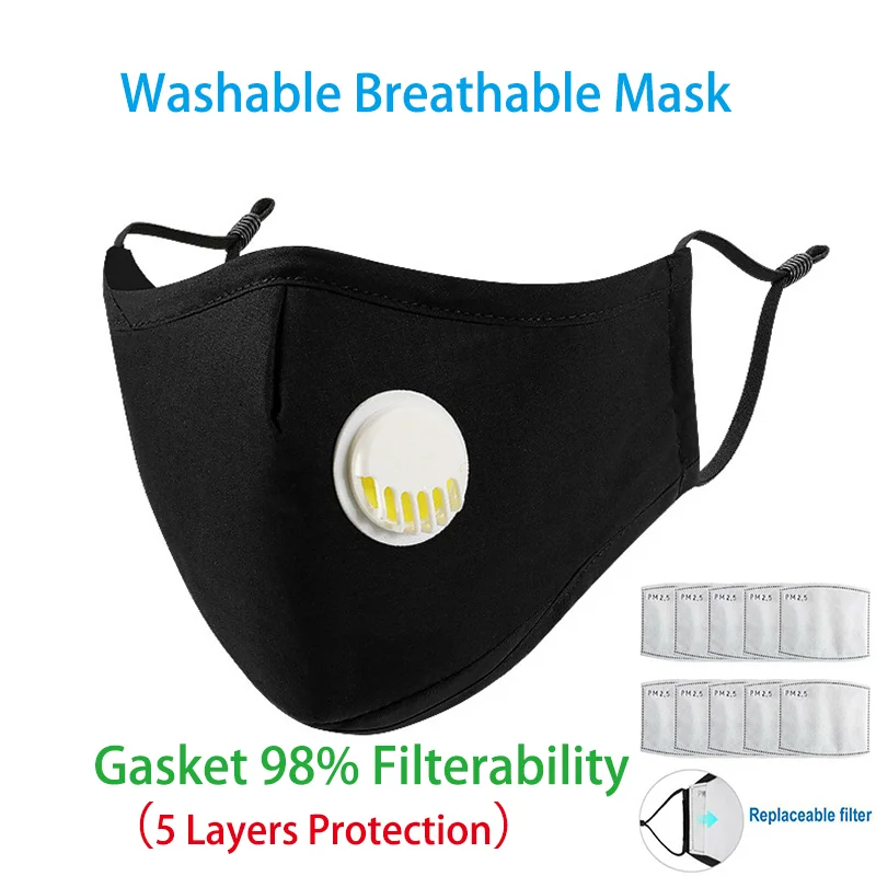 

5 / 100PCS Protective Respirator Mask Masks Contain Gasket With 98% Filterability Better Than KF94 KN95 N95 FFP2 Same As FFP3