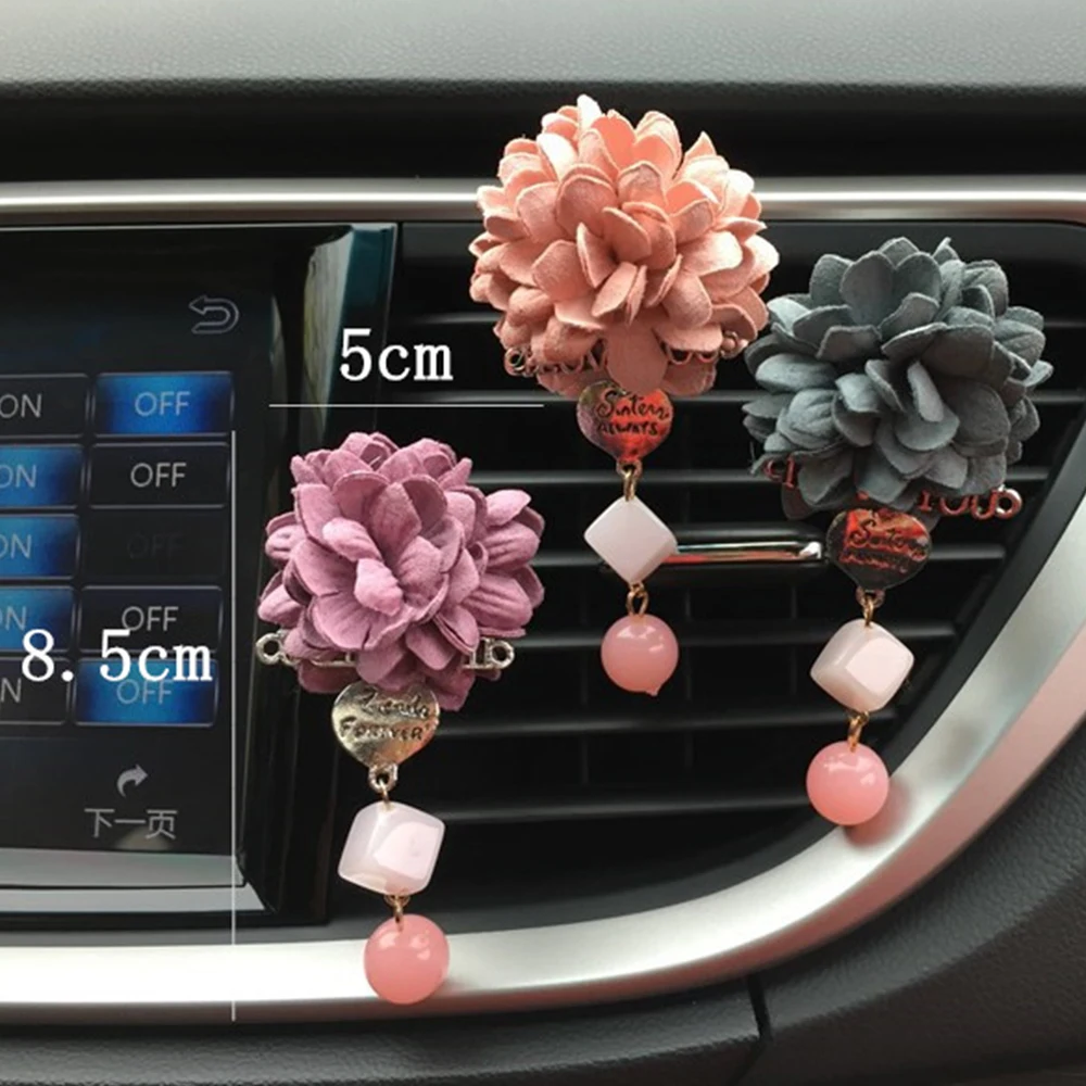 Car Air Outlet Fragrant Perfume Clip Air Freshener Diffuser Daisy Sunflower Ballet Girl Rose Shape Car Interior Accessories