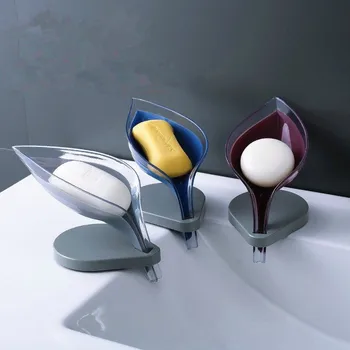 

Leaf Shape Soap Box Bathroom soap holder Dish Storage Plate Tray Bathroom Soap Holder Case Bathroom Supplies bathroom gadgets