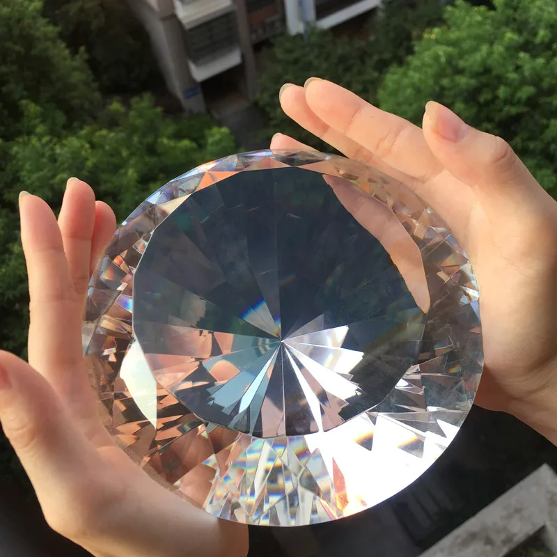 

shiny 150mm Diamond Shape Crystal Rhinestone Paperweight Wedding Party Favours Home Decoration Gift Customized Printing