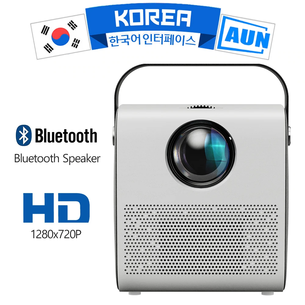 AUN MINI AKEY7 Young 1280x720 пикселей Bluetooth динамик Портативный светодиодный проектор для