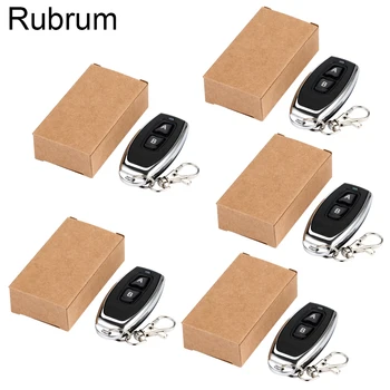 

Rubrum 5PCS 433 Mhz 2CH Universal Wireless Remote Control 1527 Learning Code Transmitter For Gate Garage Door Light Controller