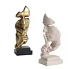 27cm Silence is Golden Face Statue