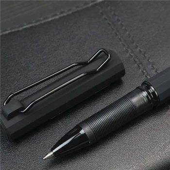 2PCS Matte Black 0.7mm Gel pen Business senior signature pen Simple and beautiful clip Office school writing stationery