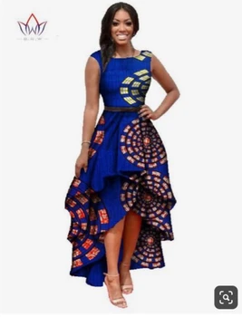 

African Clothes for Women O-neck African Dashiki Dresses Cotton Dress Sleeveless 447