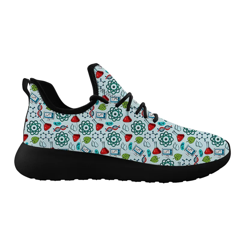 

Cute Nurse/doctor Medical Tools Cartoon Sport Shoes Stylish Woman Flats Knit Sneaker Ladies Loafers Tenis Feminino Branco Female