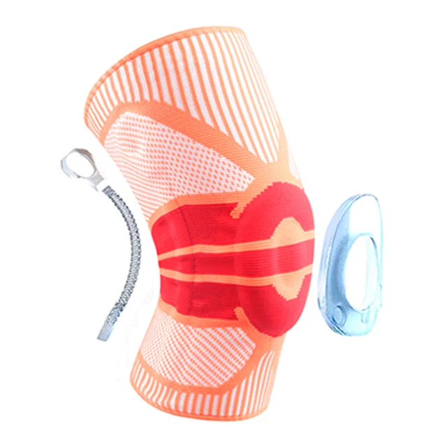 Knee Pads Professional Compression Knee Brace Support for Arthritis Relief, Joint Pain, ACL, MCL, Meniscus Tear, Post Surgery Style B Orange 1pcs