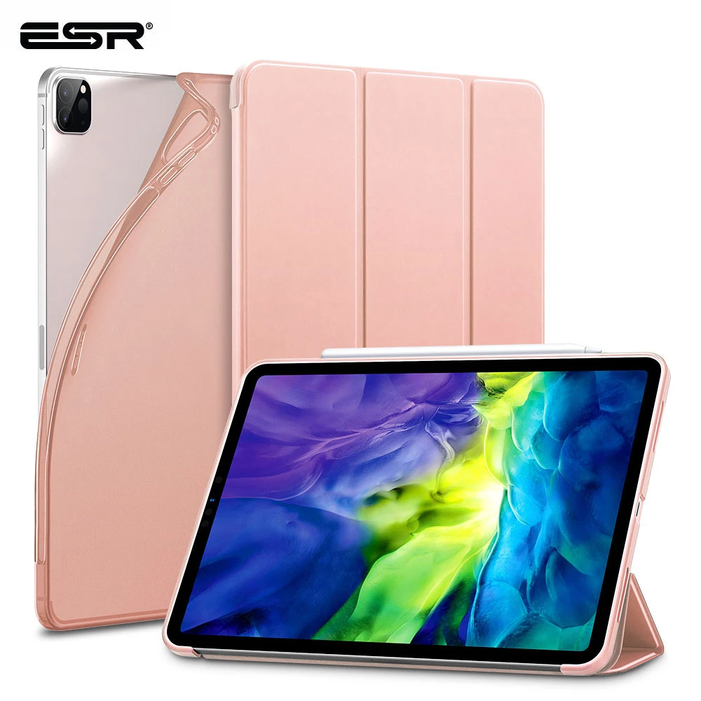 Esr Case For Ipad Pro 11 12 9 18 Smart Cover Trifold Pu Leather Back Cover For Apple Ipad Pro 11 12 9 Case Hot Sale Tablets E Books Case Aliexpress