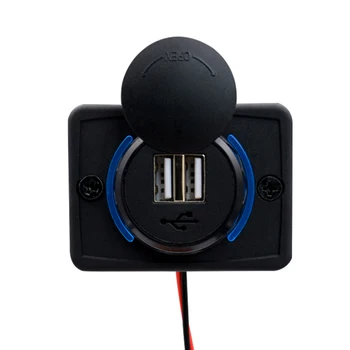

12-24V 3.1A Car Interior Dual USB Charger Adapter Equipment For Camper Caravan