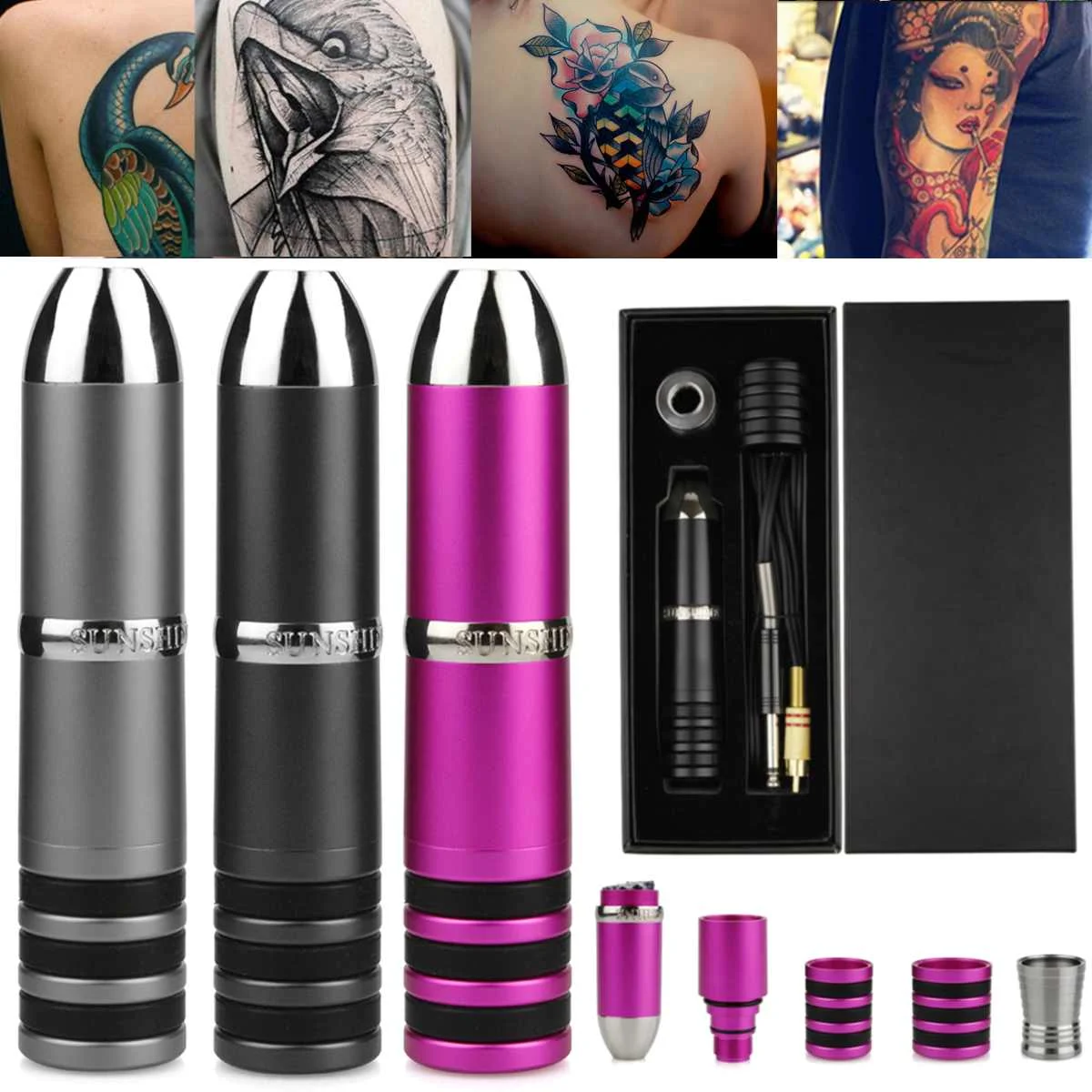 

One pcs 3 Color Rotary Pen Permanent Makeup Tattoo Machine Quiet Tattoo Rotary Machine Tattoo Needle Detachable Pen Hot Sale