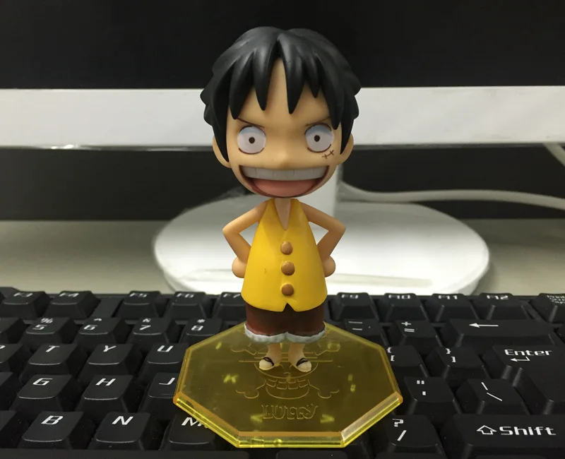 Wolf Anime One Piece Pop Straw Theater Version Cute Straw Hat Luffy Blue/Red Selectable Garage Kit