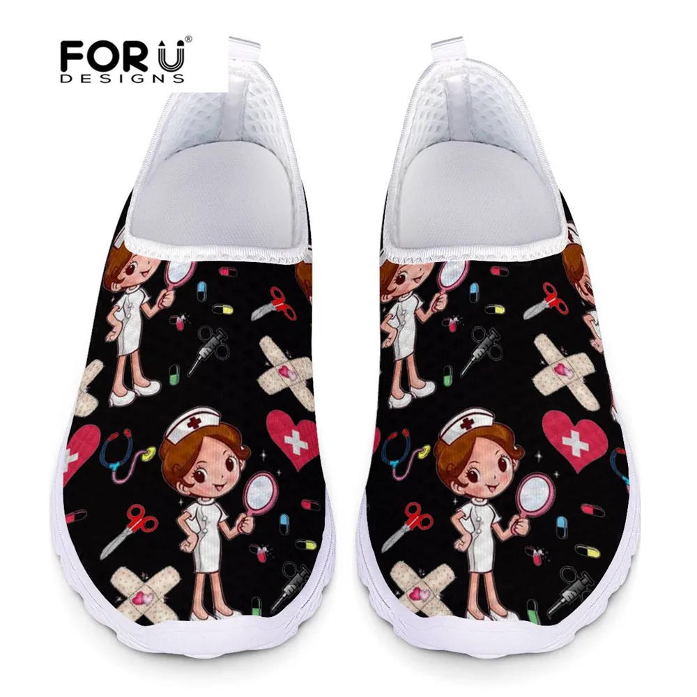 

FORUDESIGNS Spring Women Shoes Flats Casual Sneakers 3D Nurse Brand Design Ladies Summer Beach Loafers Mesh Comfortable Zapatos
