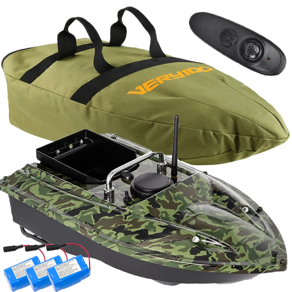 VERY100 500M GPS Kabellos Karpfen Fischerköderboot,LCD Fishfinder,Tasche,Akku DE 