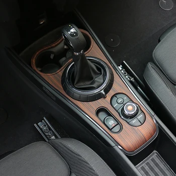 

Wood Grain Car Interior Mouldings Center Console Gear Shift Panel ABS Stickers Cover For Mini Copper Countryman F60 Auto Styling