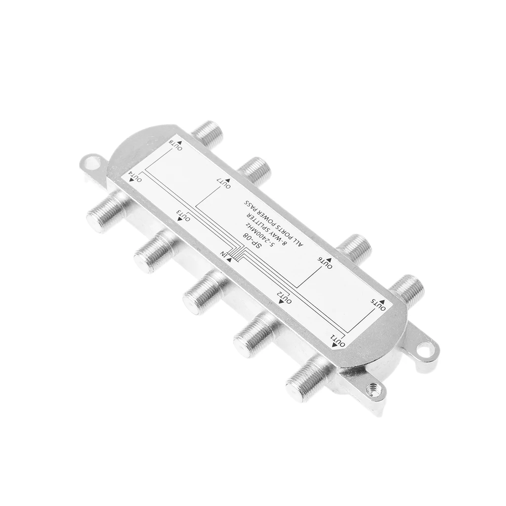 8 Way 5-2400MHz Coaxial Splitter for RG6 RG59 Coax Cable HDTV Satellite