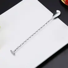 Длинная Ручка Бар коктейль нержавеющая сталь для ложек смешивания ложка Коктейльная ложка со спиральным узором hf