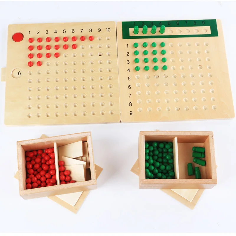 

Montessori Mathematics Division with Numbers by Teaching Aids Board +/- Toy Montessori Non-package Unisex Number Recognizing 3-4