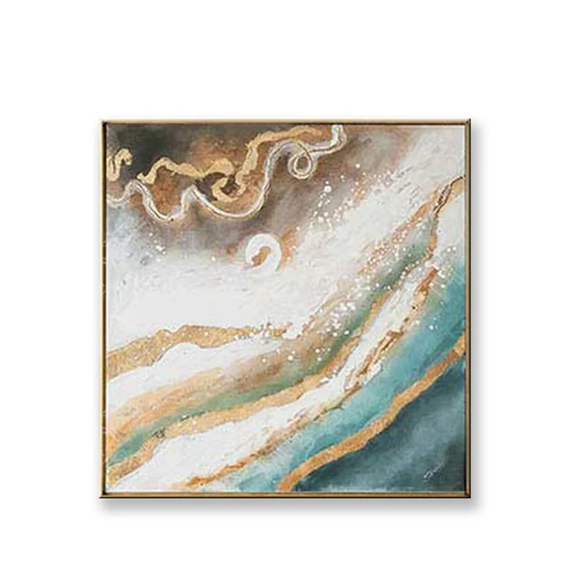 cuadros para el hogar декор для комнаты gold line abstract pictures Hand drawn oil painting on canvas wall art poster for room