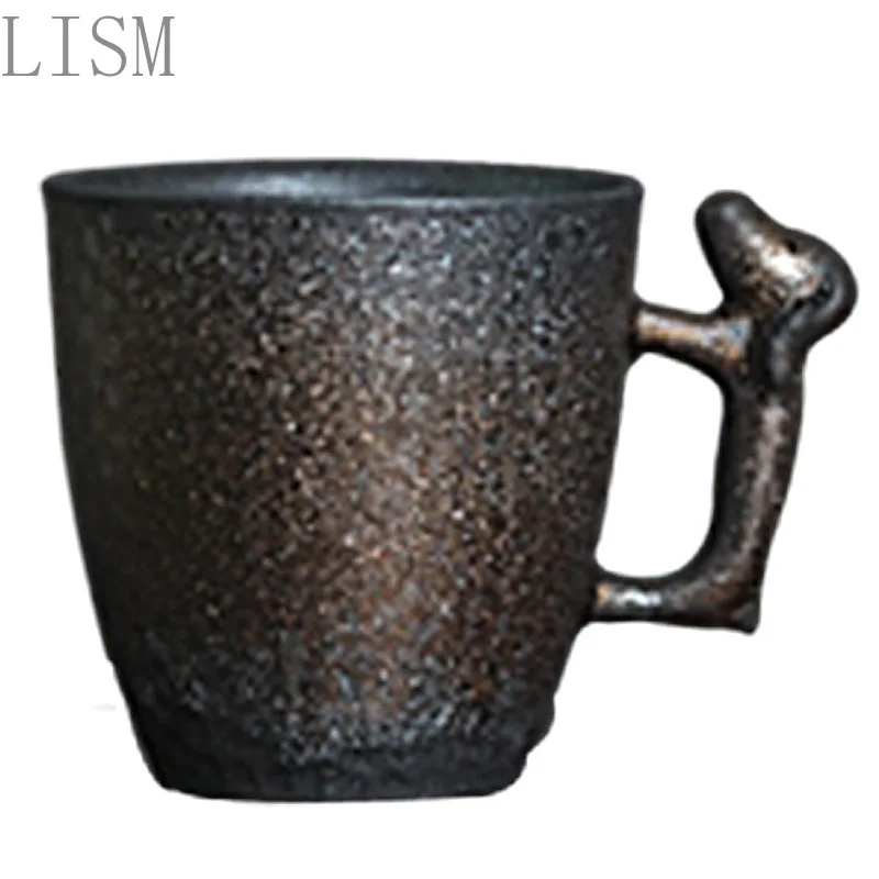 Japanese kiln changed into dog shape hand-held master coffee milk tea cup handmade retro stoneware office personal | Дом и сад
