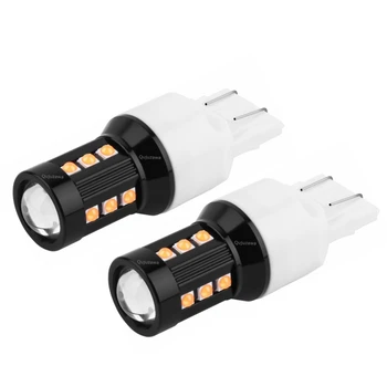 

2PCS New T20 W21/5W 7443 LED Car Turn Signal Brake Light Tail Bulb Auto Rear Fog Lamp Daytime Running Light White Red Amber