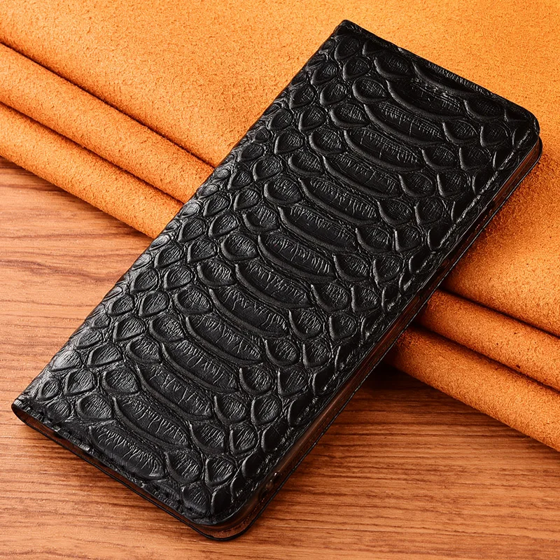 Чехол из натуральной коровьей кожи для Xiaomi Redmi Note 6, 7, 7A, 8, T, 8, K20, K30 Pro, чехол с откидной крышкой и подставкой, чехол для телефона Redmi 6, 7, 7A, 8, 8A - Цвет: Черный