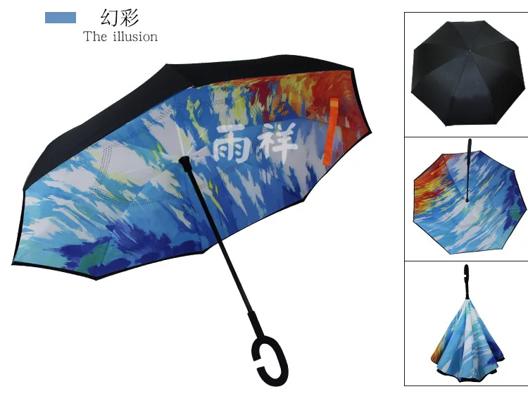 Двухслойный складной зонт Parapluie с защитой от ультрафиолета и защитой от солнца и дождя для мужчин и женщин